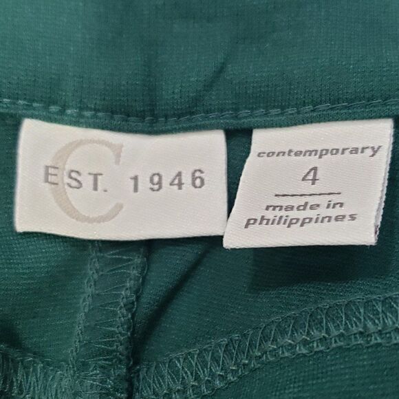 Cato Contemporary "Stretchy" Green Skinny Pants, Size 4 - Picture 4 of 9